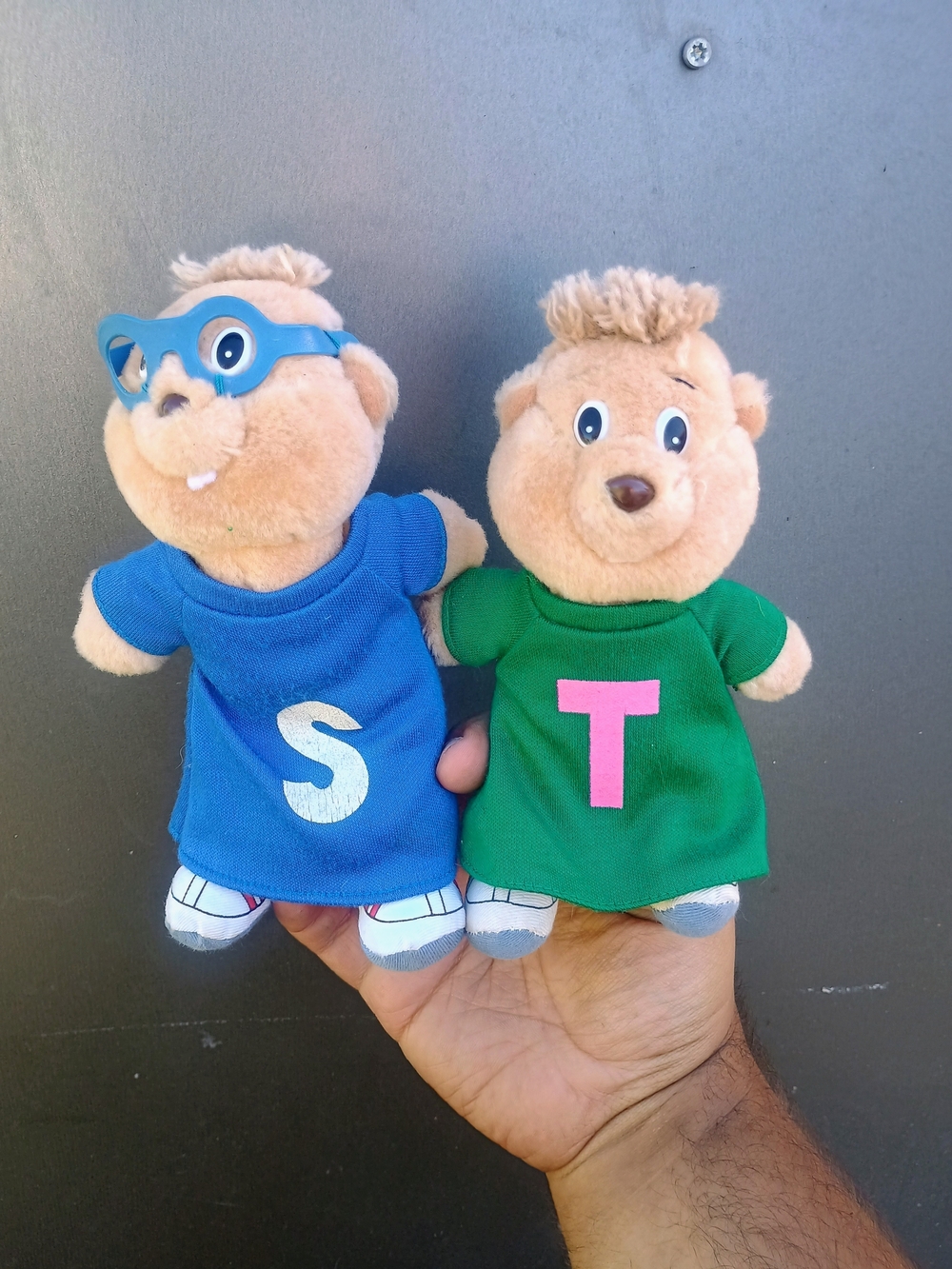 Vintage 1987 Alvin And The Chipmunks 8” Simon & Theodore Plush LOT of 2